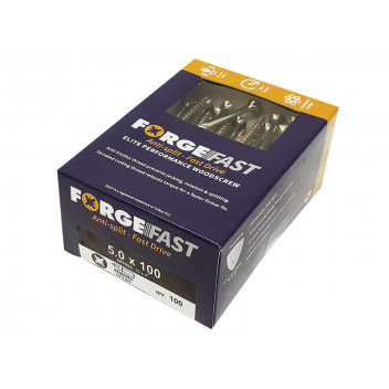 Pozi Compatible Elite Performance Wood Screw ZY 5.0 x 100mm Box 100