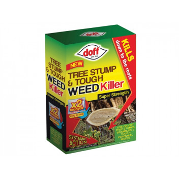 DOFF Tree Stump & Tough Weedkiller 2 Sachet