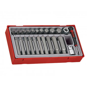 Teng TTHEX23 Metric Hex Bit Socket Set, 23 Piece - 1/2in Drive