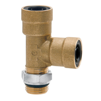 M22 x 1.5 Metric Male x 10mm OD Tee Adaptor