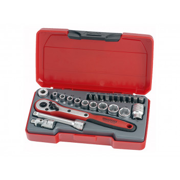 Teng T1424 Socket Set of 24 Metric 1/4in Drive