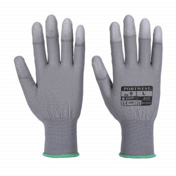 A121 PU Fingertip Glove Grey Medium