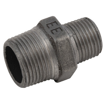 2\"X1\" BSPT MALE HEX NIPPLE BLACK