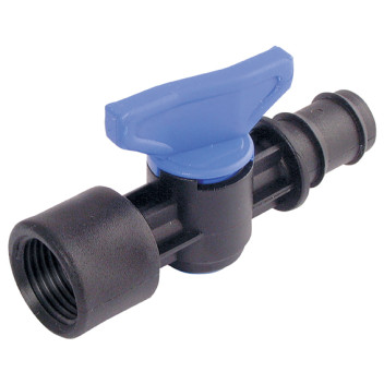 3/4\" BSPP Plastic Ball Valve 20mm Hose ID