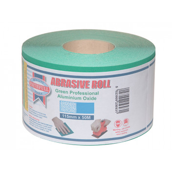 Faithfull Aluminium Oxide Sanding Paper Roll Green 115mm x 50m 80G