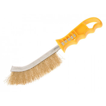 Faithfull Wire Scratch Brush Brass Yellow Handle