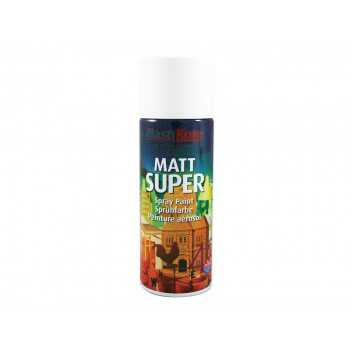 PlastiKote Super Spray Matt White RAL 9016 400ml