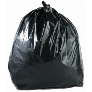 Black Plastic Waste Sacks 140 Gauge 45 x 73 x 99 18\" x 29\" x 39\"