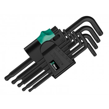 Wera 967/9 TX 1 SB BlackLaser L-Key Set of 9 (TX8-TX40)