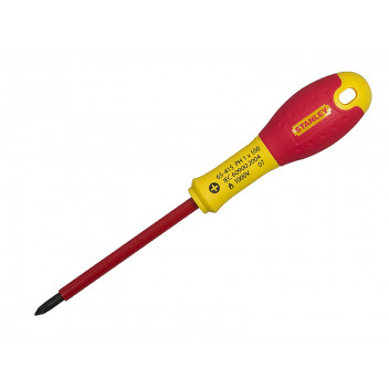 Stanley Tools FatMax VDE Insulated Screwdriver Phillips Tip PH0 x 75mm