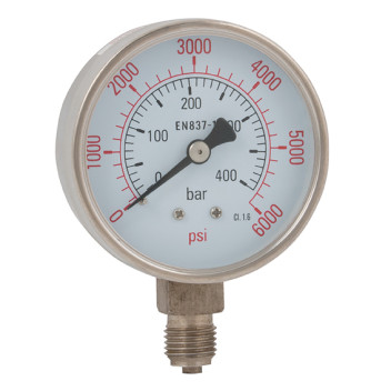 1/4\"BSPP 63MM BOTTOM DRY GAUGE 0-200PSI