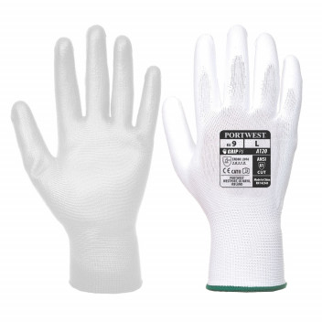 A120 PU Palm Glove White Medium