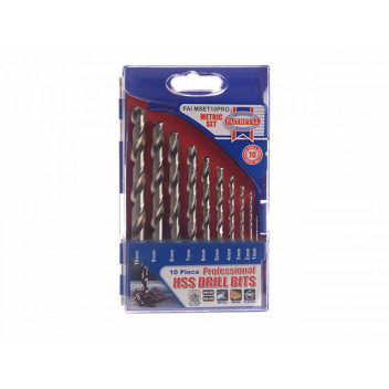 Faithfull HSS Drill Bit Set of 10 M2 1 - 10mm