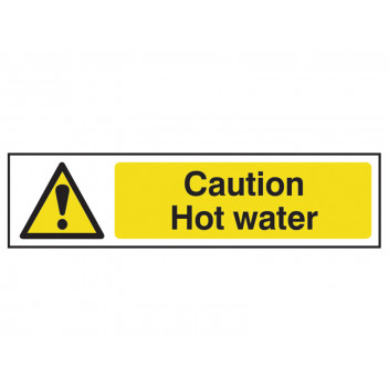 Scan Caution Hot Water - PVC 200 x 50mm