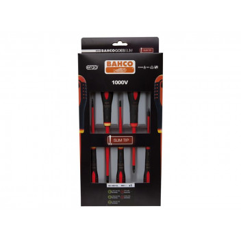 Bahco ERGO Insulated Screwdriver SLIM Set, 5 Piece SL/PH