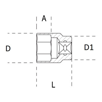 Beta Hexagon Socket 1/4\"Drive 8mm 900 009000080