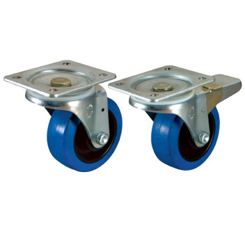 125MM SWL CASTER PLATE FTG ELASTIC RUBB
