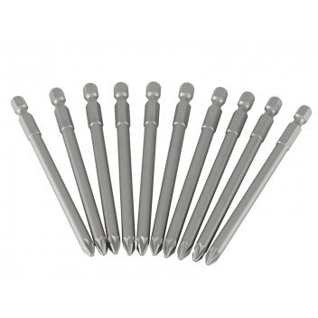 Stanley Tools Pozidriv Power Bits PZ2 x 100mm (Box 10)