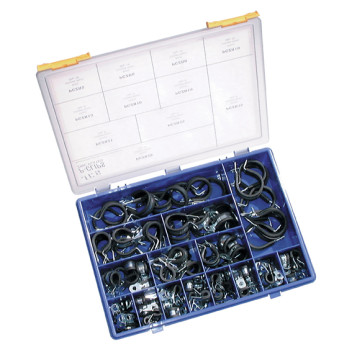104 ASSORTED MILD STEEL P-CLIPS