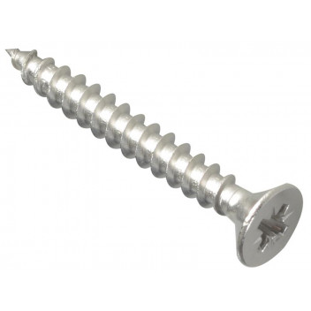 ForgeFix Multi-Purpose Pozi Compatible Screw CSK ST S/Steel 5.0 x 40mm Box 200