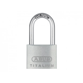 ABUS Mechanical 64TI/40mm TITALIUM Padlock 40mm Long Shackle Keyed Alike KA6411