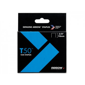 Arrow T50 Staples 10mm (3/8in) Box 1250