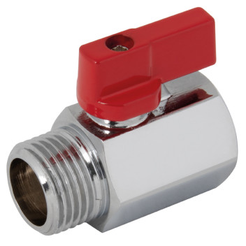 3/4\" M/F Brass Chrome Finish Mini Ball Valve