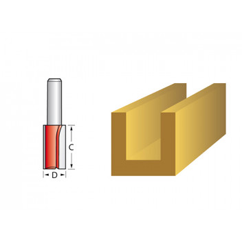 Faithfull Router Bit TCT Two Flute 12.7 x 25mm 1/4in Shank