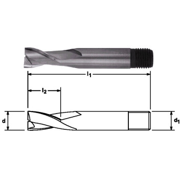 Slot Drills - Standard 2 Flute - Screwed Shank Metric 10.5