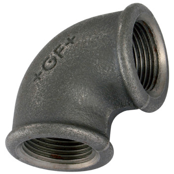 1\"X3/4\" BSP FEM REDU ELBOW BLACK GF90
