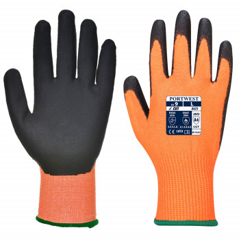 A625 Vis-Tex Cut Resistant Glove - PU Orange/Black Large