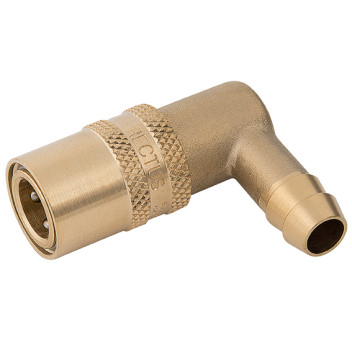 3/8\'HT COUPLING VITON 90o BARB