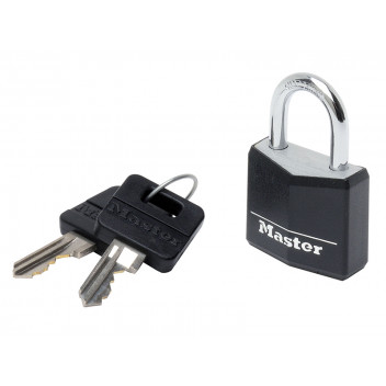 Master Lock Aluminium Black Vinyl Cover 30mm Padlock 4-Pin