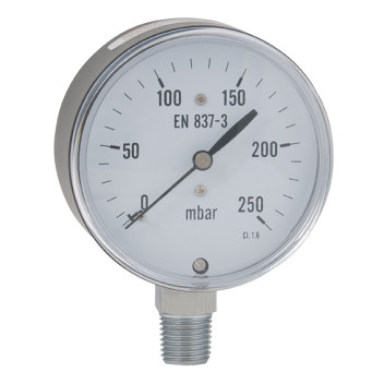 1/4\"BSPT 63MM CAPSULE GAUGE 0-250MBR