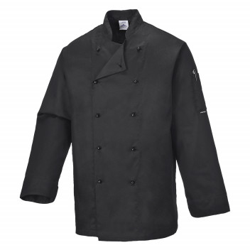 C834 Somerset Chefs Jacket Black Small