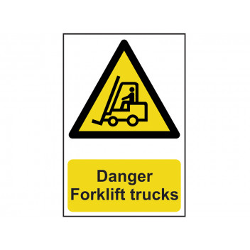 Scan Danger Forklift Trucks - PVC 200 x 300mm