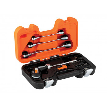 Bahco Pistol Grip Ratcheting Screwdriver Set, 25 Piece