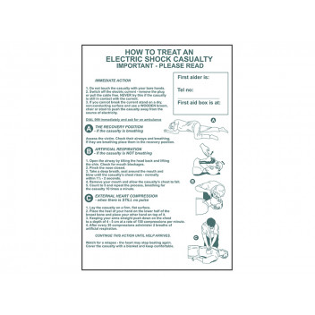 Scan How To Treat An Electric Shock Casualty - PVC 400 x 600mm