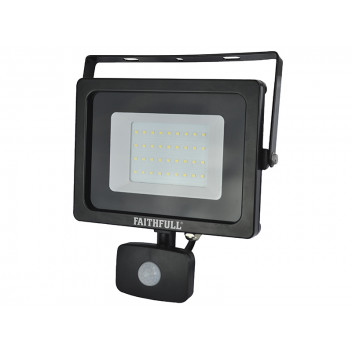 Faithfull Power Plus SMD LED Security Light with PIR 30W 2400 Lumen 240V