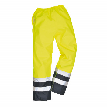 S486 Hi-Vis Two Tone Traffic Trousers Yellow Large