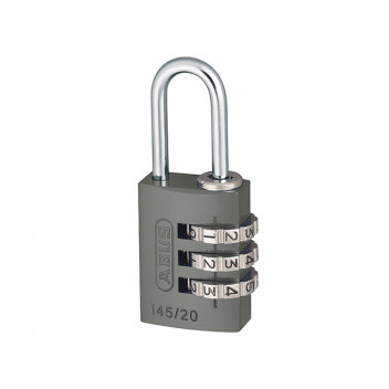 ABUS Mechanical 145/20 20mm Aluminium Combination Padlock Titanium 46576