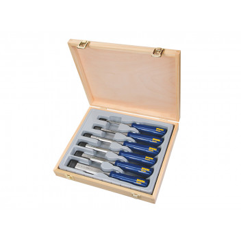IRWIN Marples  M444 Bevel Edge Chisel Blue Chip Handle Set, 6 Piece