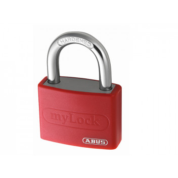 ABUS Mechanical T65AL/40mm My Lock Aluminium Padlock Red Keyed Alike 6401