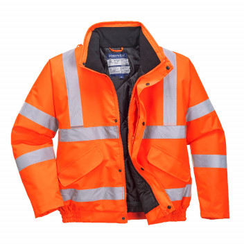 Medium Hi-Vis Bomber Jacket Orange ref: BALAN