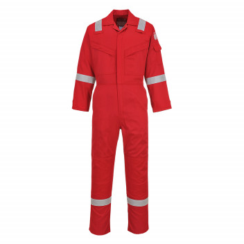 FR21 Flame Resistant Super Light Weight Anti-Static Coverall 210g Red Medium