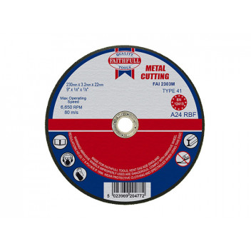 Faithfull Metal Cut Off Disc 230 x 3.2 x 22.23mm