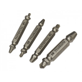 Faithfull Screw Extractor Set 4 Piece