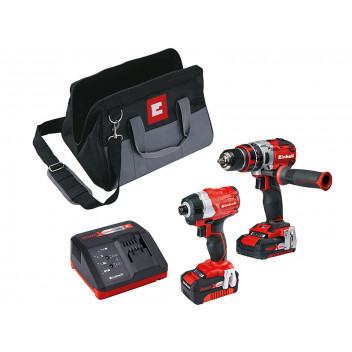 Einhell Power X-Change Brushless Twin Pack 18V 1 x 2.0Ah & 1 x 4.0Ah Li-ion