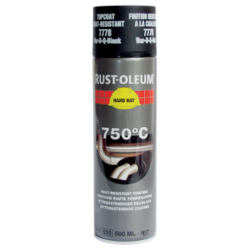 BLACK SATIN GLOSS HEAT RES. PAINT 500ML