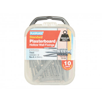 Plasplugs CF 104 Standard Plasterboard Fixings Pack of 10